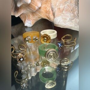 Elegant Gold Statement Women's Ring Set of 5 (B)